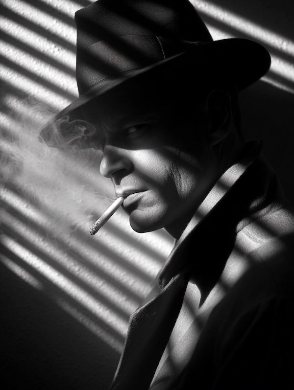 Detective style noir portrait