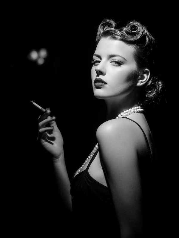 Femme fatale noir portrait