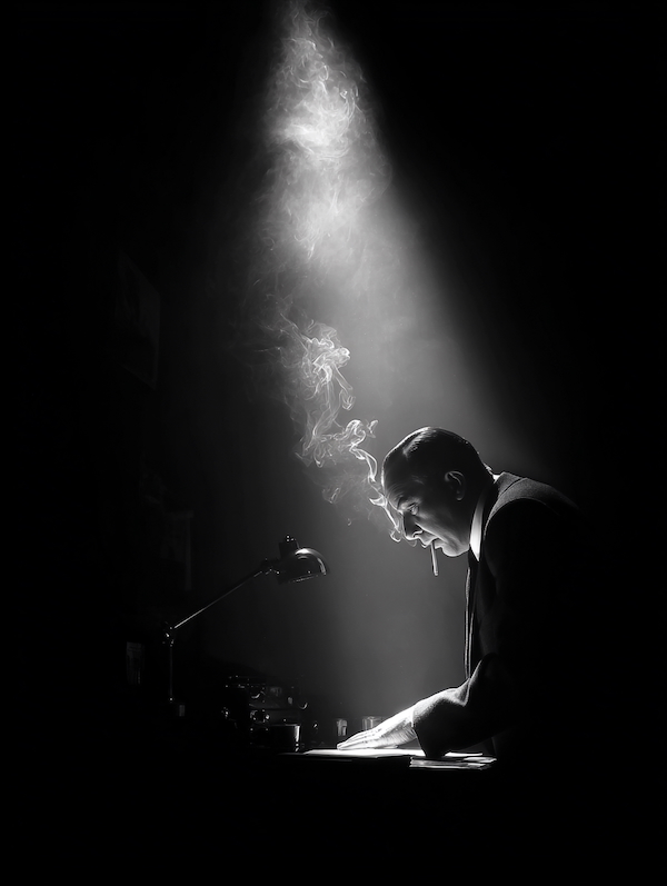 Night portrait noir style