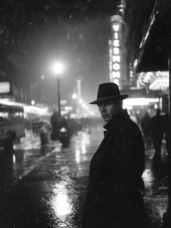 Street scene noir portrait